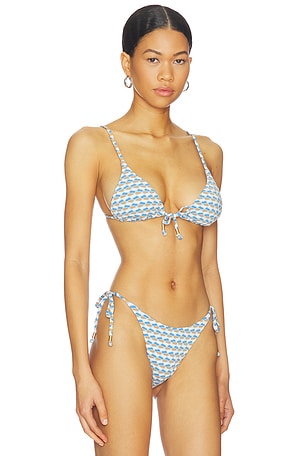 Seafolly Mala Slide Triangle Bikini Top in Baby Blue
