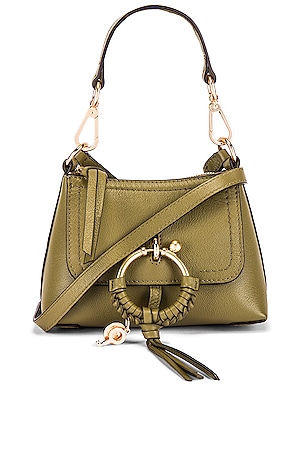 See By Chloe Joan Mini Leather Crossbody in Safari Khaki | REVOLVE