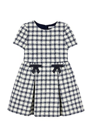 Kids Check Boucle Dress self-portrait