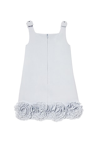 self-portrait Kids Crepe Flower Dress in Baby Blue. Size 7/8. Also