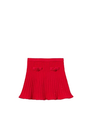 Kids Ribbed Knit Skirt self-portrait