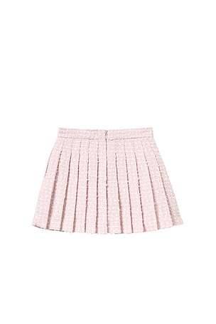 self-portrait Kids Bow Boucle Skirt in Pink