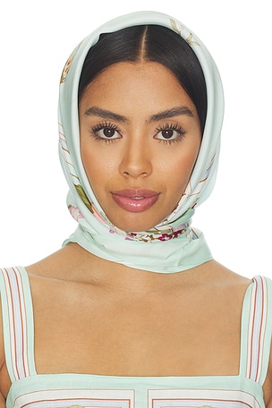 Mint Floral Scarf self-portrait