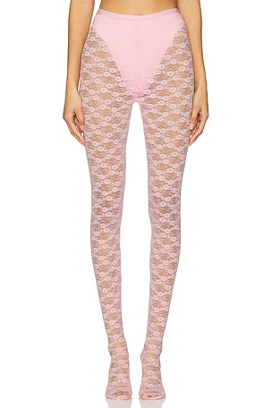 x Christopher Kane Lace Tights self-portrait