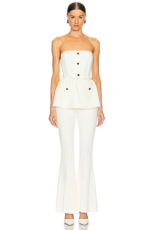 Stretch Crepe Jumpsuit self-portrait