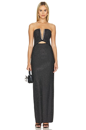 ROBE MAXI RHINESTONE self-portrait