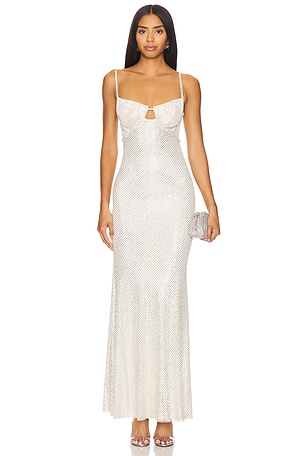 ROBE MAXI RHINESTONE self-portrait