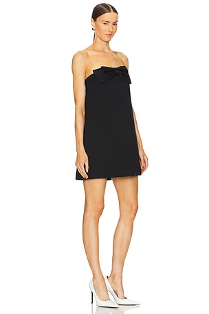 self-portrait Crepe Bandeau Mini Dress in Black