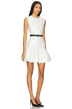 self-portrait Taffeta Mini Dress in White