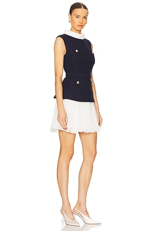self-portrait Mini Dress in Navy