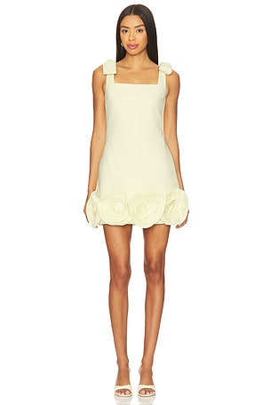 Crepe 3d Flower Mini Dress self-portrait