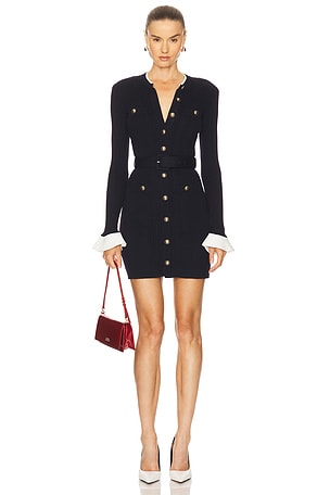 Viscose Knit Mini Dress self-portrait