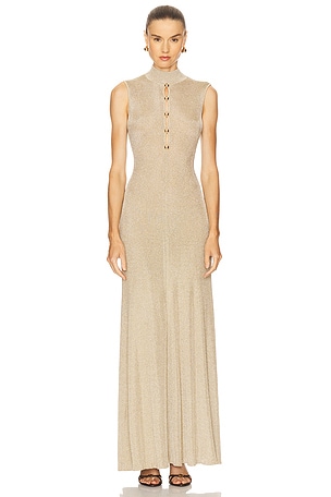 Lurex Knit Maxi Dress self-portrait