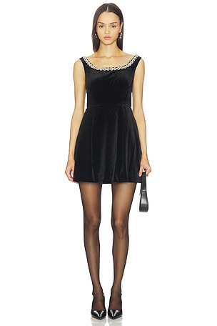 Velvet Mini Dress self-portrait