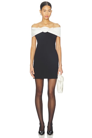 Pearl Trim Knit Mini Dress self-portrait
