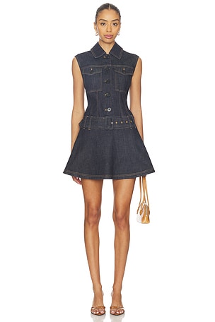 Denim Mini Dress self-portrait