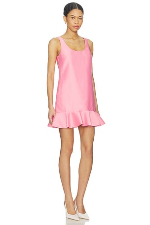 self-portrait Pink Taffeta Mini Dress in Pink