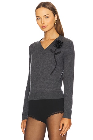 self-portrait Rose Jumper in Grey