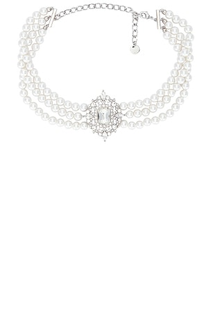 Crystal Pearl Choker self-portrait