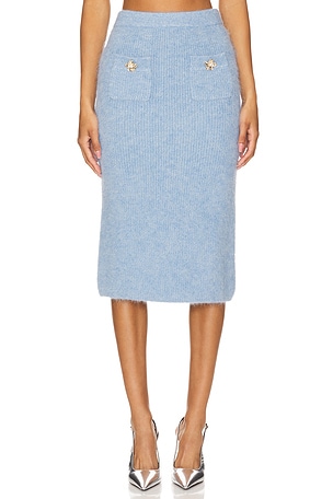 Soft Knit Midi Skirt self-portrait