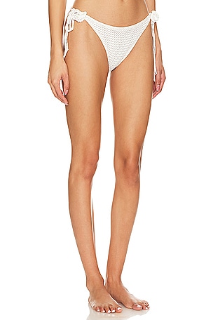 self-portrait Crochet Bikini Brief in White