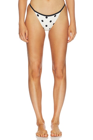 White Polka Dot Bikini Bottoms self-portrait