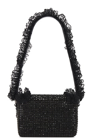 self-portrait x Christopher Kane Crystal Lace Detail Bag in Black