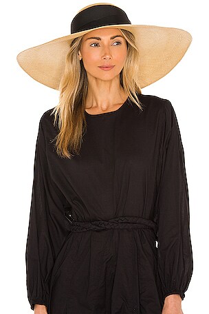 Sensi Studio Lady Ibiza bow-embellished straw hat Haute Beach” Lady Ibiza with Adjustable Ribbon – Sensi Studio main image 4