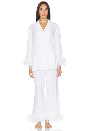 Party Pajama Set With Detachable Feathers Sleeper