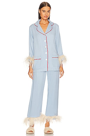 CONJUNTO PIJAMA PARTY PAJAMA SET WITH FEATHERS Sleeper