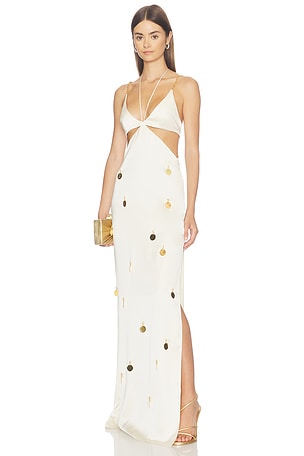 Antea Cutout Coin Charms Embroidery Gown SIDERA