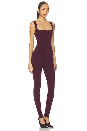 SEROYA Kendall Catsuit in Burgundy. Size XXS. Also