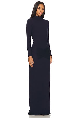 SEROYA Melonie Knit Maxi Dress in Navy