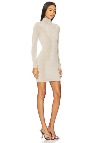 SEROYA Nara Mini Dress in Beige