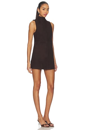 SEROYA Carina Suede Dress in Brown
