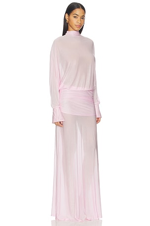 SEROYA Swan Maxi Dress in Pink