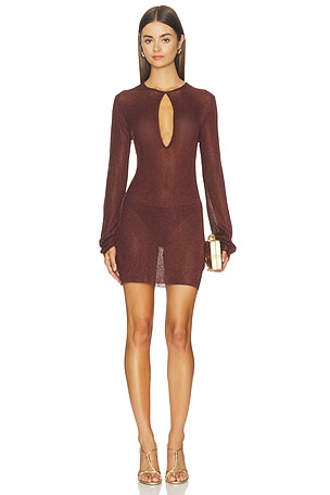 Emeri Metallic Knit Mini Dress SEROYA