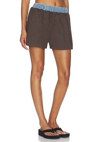 SEROYA Tama Poplin Short in Brown