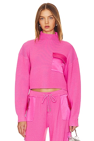 Vera Cropped Cut out Sweater Fuchsia Pink – blueandcream
