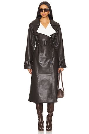 TRENCH ESTELLE VEGAN LEATHER SER.O.YA