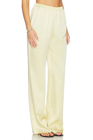 SEROYA Lillian Satin Pant in Yellow