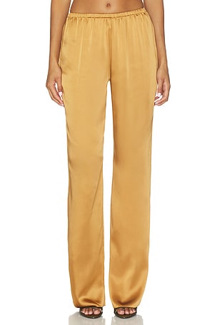 SEROYA Lillian Satin Pant in Orange