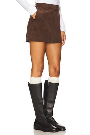 SEROYA Azalea Mini Skirt in Chocolate