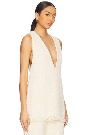 SEROYA Gav Boucle Top in Cream