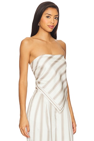 SEROYA Hark Satin Top in Ivory