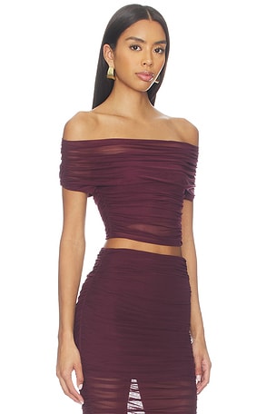 Seroya top manga corta marsh en color veno