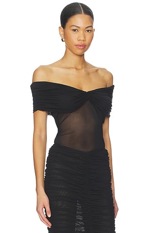 SEROYA Imelda Mesh Top in Black