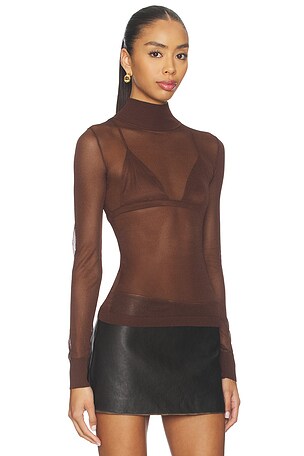 SEROYA Lainey Top in Brown