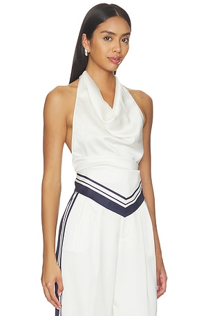 SEROYA Nicola Satin Top in White