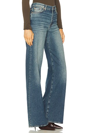 7 For All Mankind Lotta Wide Leg Jeans in Blue